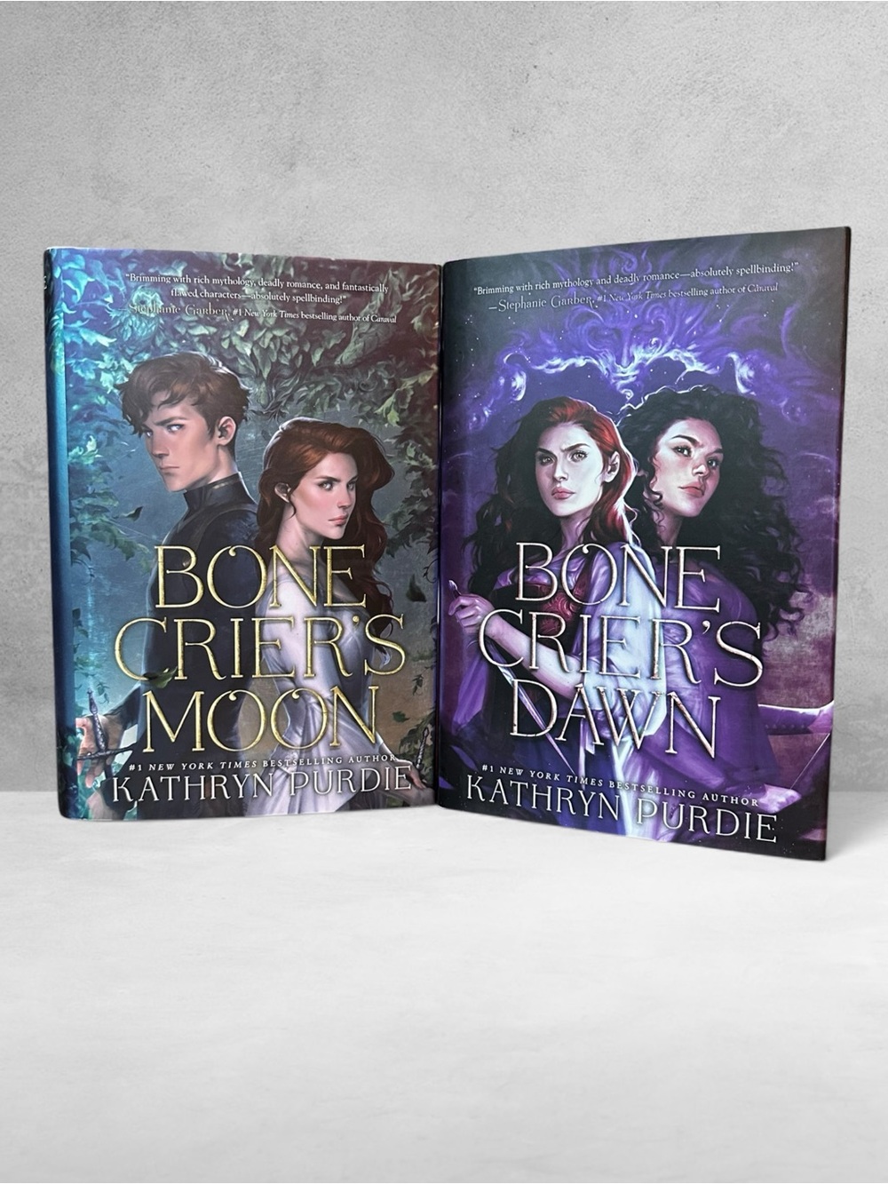 OwlCrate Signed Bone Crier's Moon & Dawn Hardcover Set